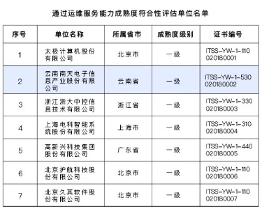 產品服務化 南天信息獲ITSS一級資質，加速技術推廣服務新生態